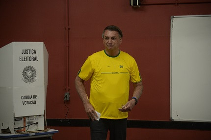 Jair Bolsonaro durante votação do segundo turno