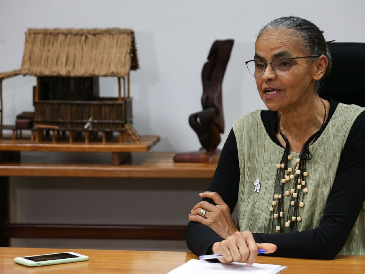 Ministra Marina Silva durante entrevista concedida à Agência Brasil