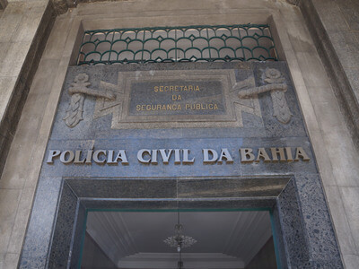 Fachada da sede da Polícia Civil da Bahia